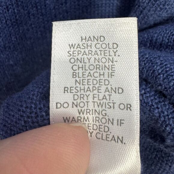 J Jill Linen Rayon Tunic Sweater Top Size XL Petite Blue Slits Lagenlook Boho - Picture 8 of 8